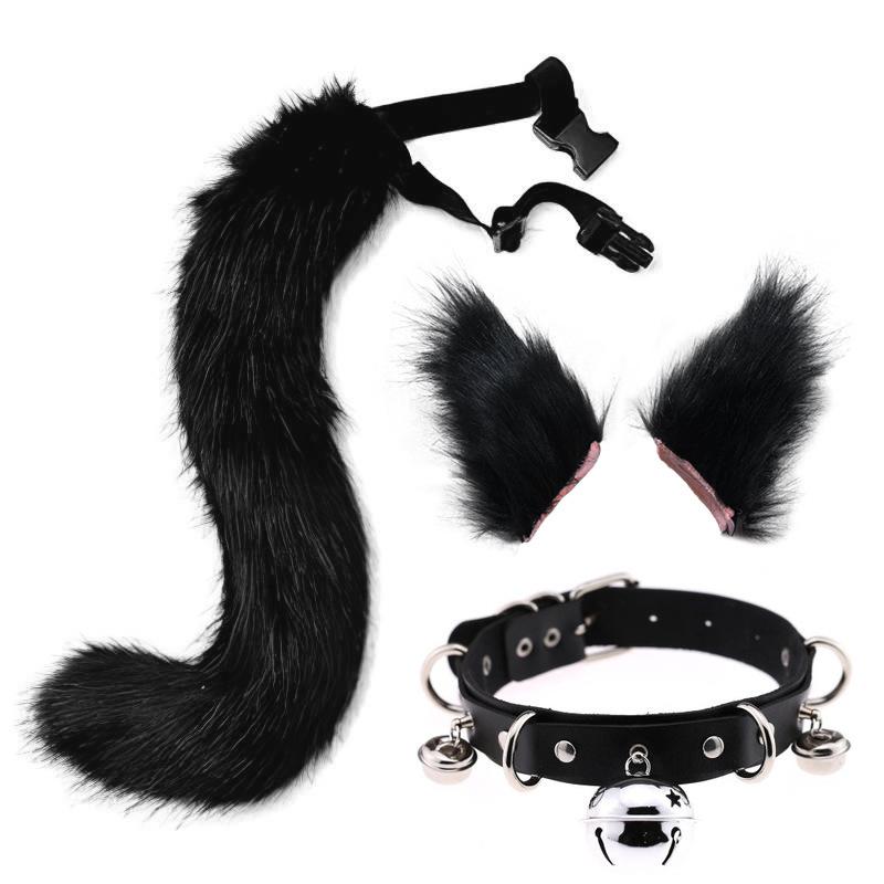 Anime Animal Tail Cosplay Costumes Props Cat Fox Plush Tails Role Play Halloween Party Kawaii Accessories