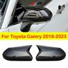 For Toyota Camry 2018 2022 2023 Rearview Side Mirror Cover Wing Cap Exterior Rear View Case Trim Carbon