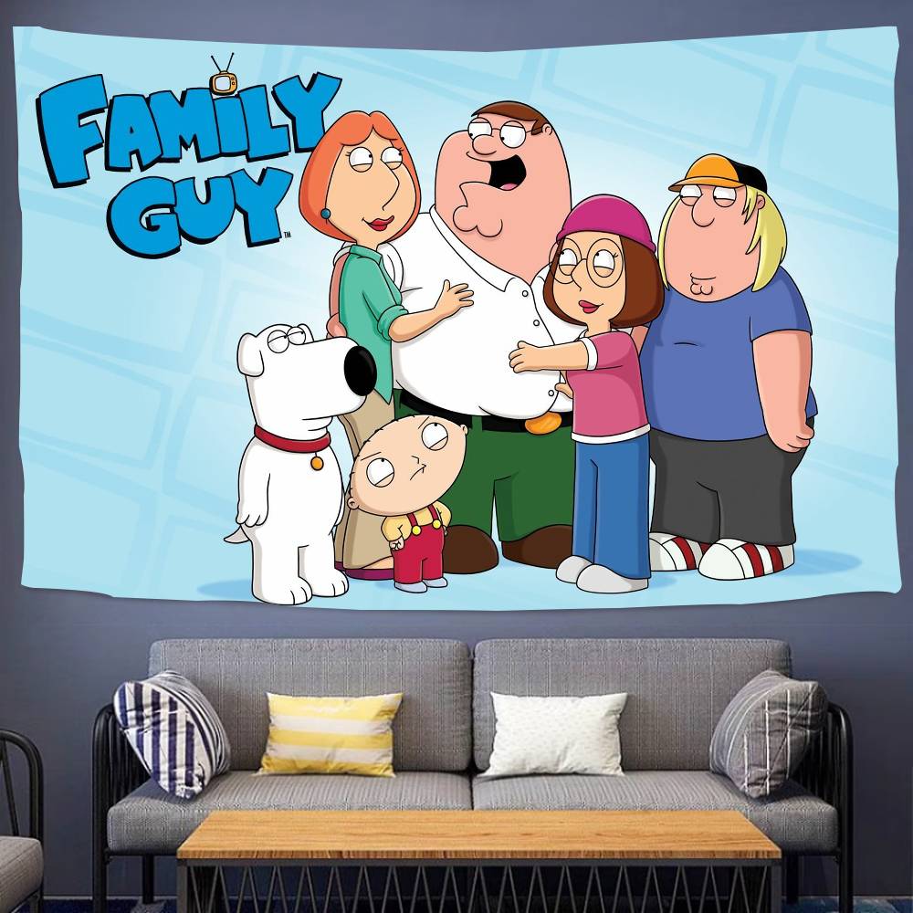 Vintage American Cartoon Family Banner Backdrop Decoration Party Photography Background
