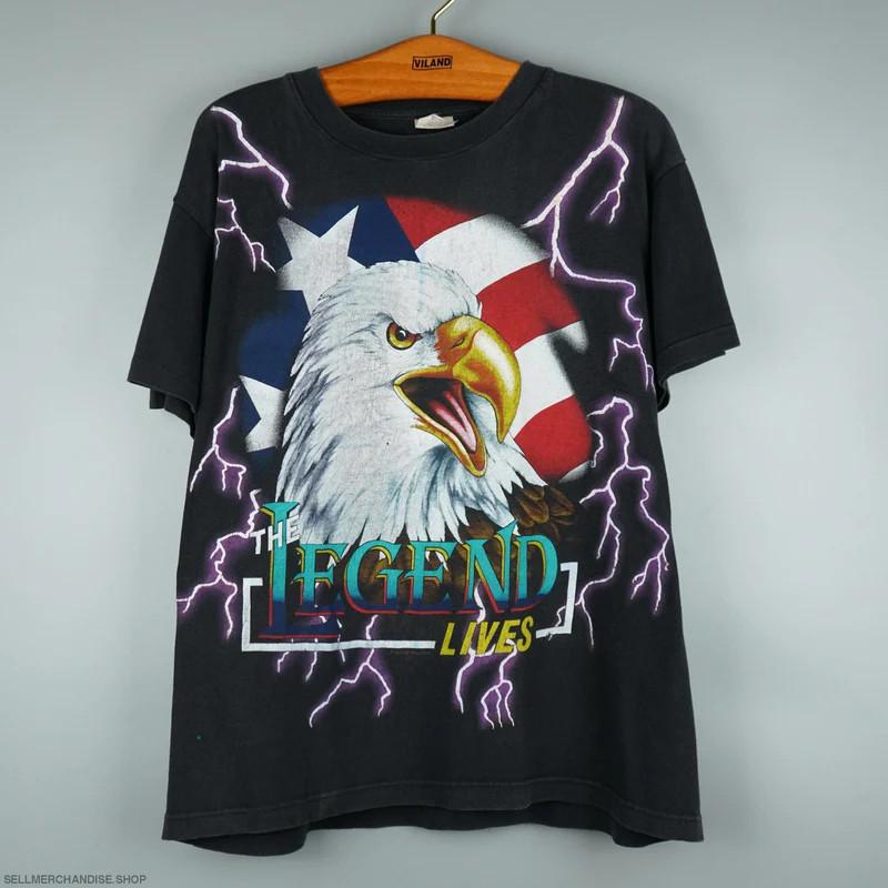 Винтажная американская футболка American Thunder Eagle 1990-х годов Унисекс Футболка