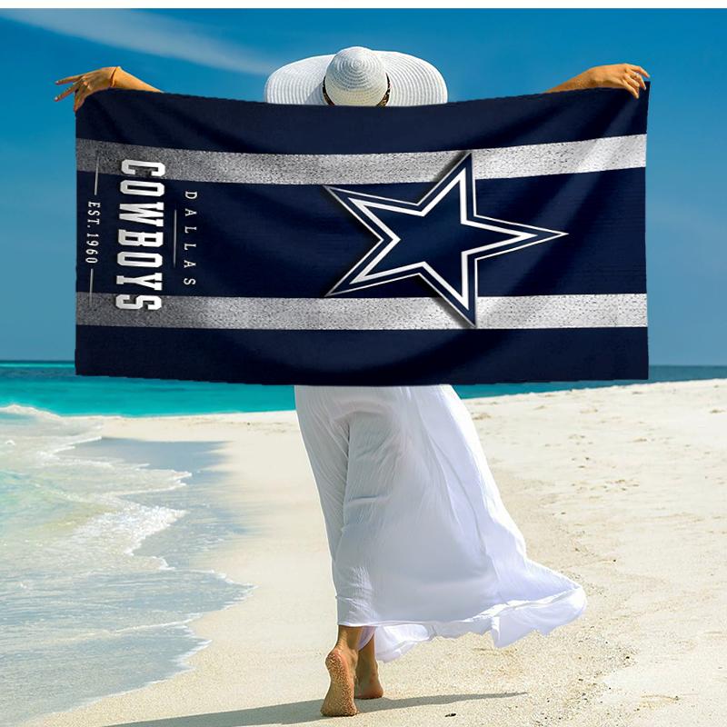 1pc Dallas Cowboys Beach Towel, Comfortable and Thick, and Swimming/Bath/Picnic/Camping Towel, Suitable for Seaside Beaches