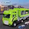 Kids' Large Alloy Engineering Car Puzzle with Deformation and Track Ejection - Boys' Toy Truck