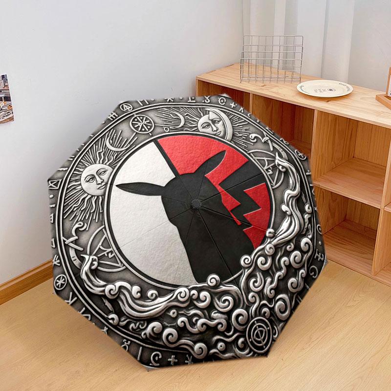 Зонт с рисунком Animecoins, Новый стиль, 1 шт., Автоматически складывающийся зонт, Портативный зонт для путешествий, Уличный зонт, Подарок на день рождения