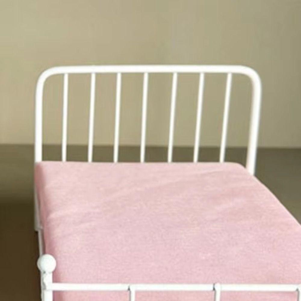 Bedroom Scene Dollhouse Bed 1:12 Scale Mini Bed Model Miniature Doll Bed Furniture DIY Toy