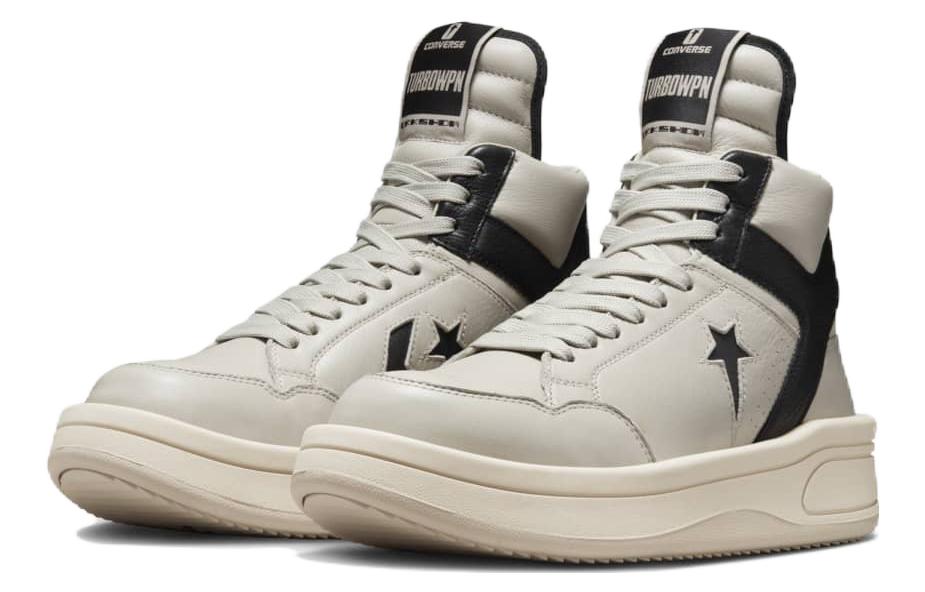 Turbowpn Rick Owens x Turbowpn Drkshdw Converse Mid 'Oyster Black' A06758C
