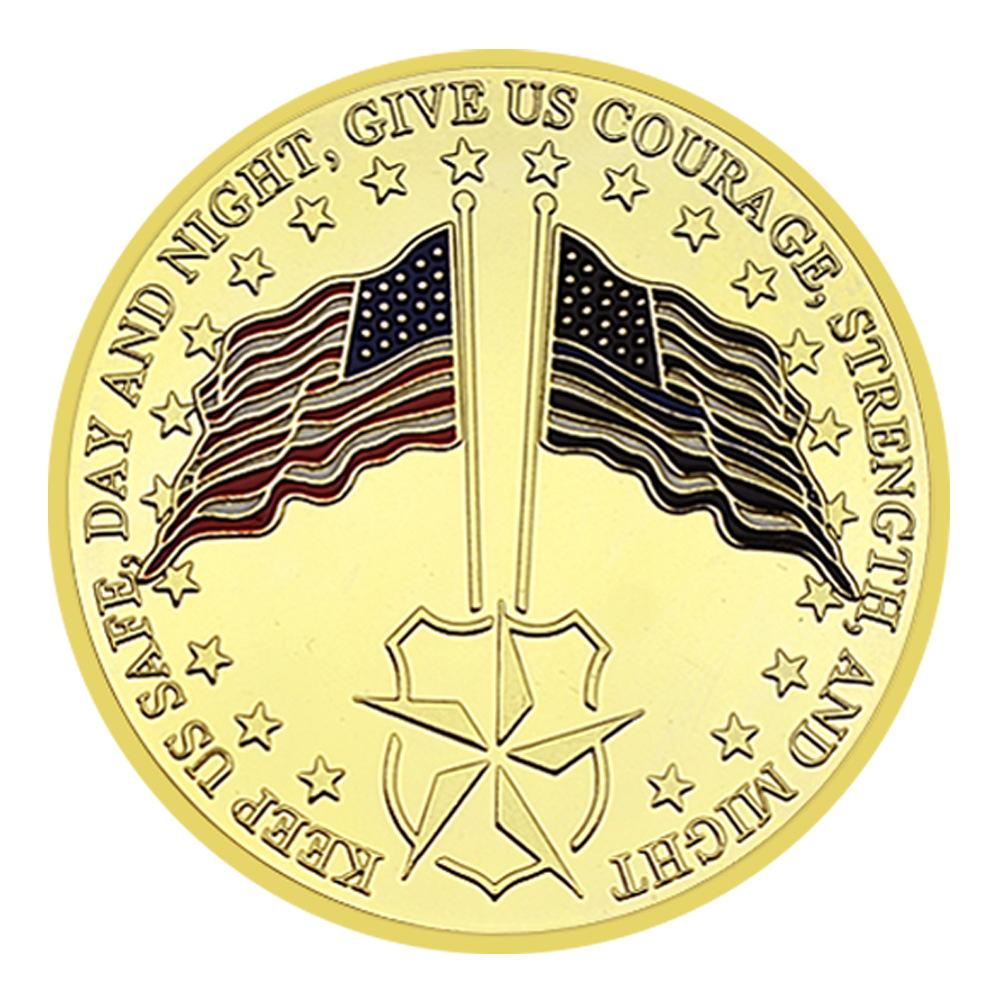 American Challenge Coin Guardian Commemorative Coin Gold Plated Badge Creative Coin Commemorative Coin Collection Gift Iron Art