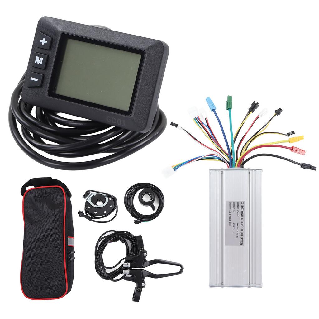 Electric Bike Lithium Battery Modification Kit with Display Screen and DC 36V 48V Motor Controller