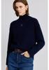 LILY Half High Collar Embroidered Knitted Sweater