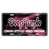 Deep Purple Space Truckin Number Plate Sign