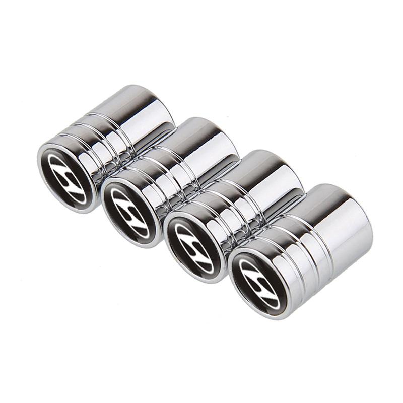 4PCS Alloy Car Tire Stem Valve Caps Wheel Dust Covers for Hyundai Accent h1 Sonata i30 i20 i10 IX30 IX25 Tucson Lafesta Elantra lf3