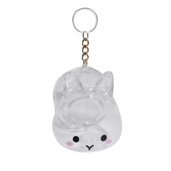 Шарм-брелок для сбора собачьей шерсти Прозрачная капсула для хранения шерсти питомца Памятный кролик Бутылочка-шарм для сбора шерсти питомца с кольцом для ключей Подарок для