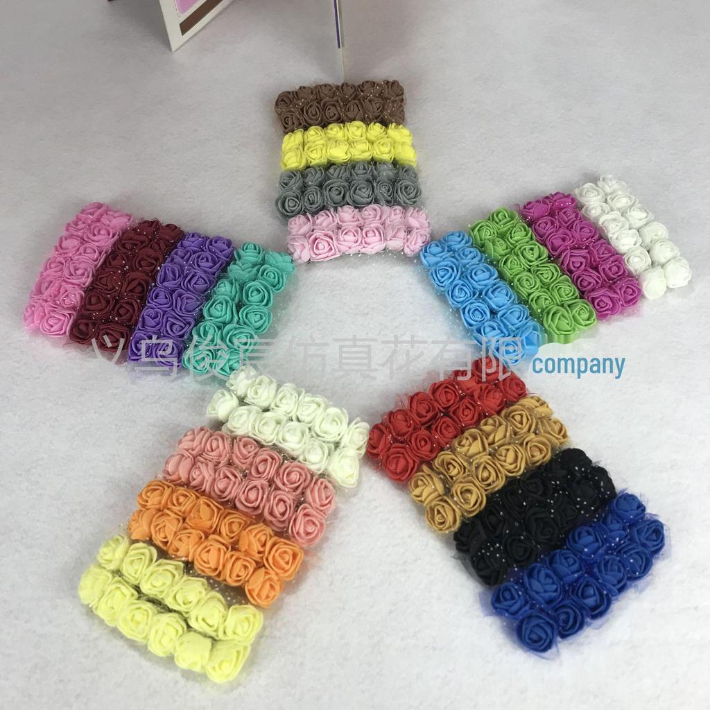 144 розы из пряжи 2,5 см своими руками - цветы из пенополиэтилена для свадебных и конфетных венков