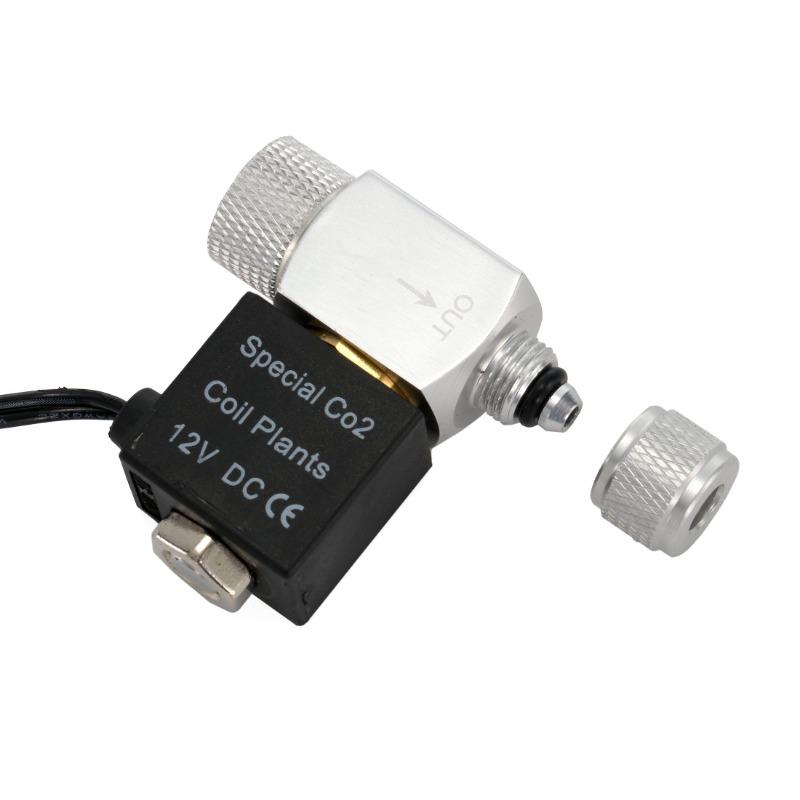 DC 12V Electric Magnetic Valve Regulator Aluminum Alloy CO2 Solenoid Valve for Aquarium Fish Tank CO2 Generator Kit Accessories