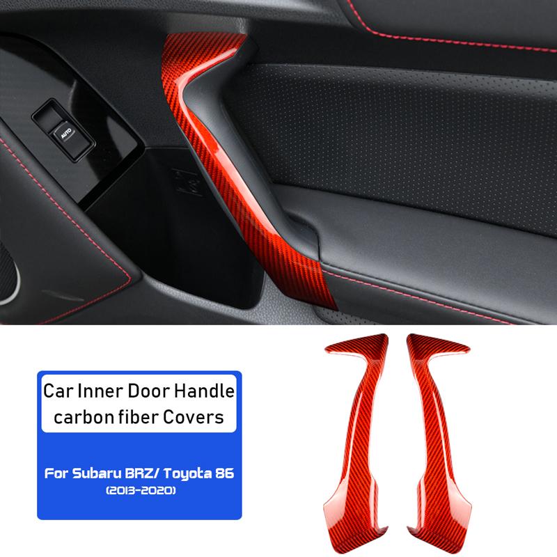 Настоящий жесткий углепластик для Subaru BRZ Toyota 86 Scion FR-S 2013-2016 2017 2018 2019 2020 Накладка на панель ручки двери салона Стикер