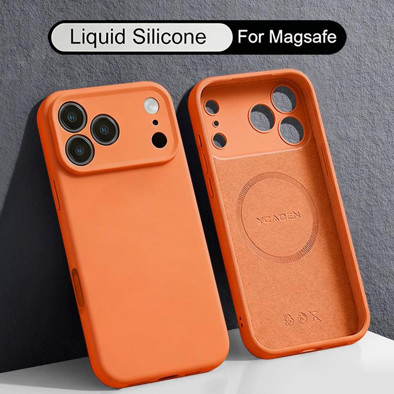 Магнитный Чехол Для Magsafe Для iPhone 17 Pro Max Роскошный Жидкий Силикон Мягкая Крышка Funda Для iPhone 16 15 14 13 Pro Max 17e 16e