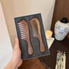 Imylan Yunshuanghua Wooden Comb Gift Set - Wide & Fine Tooth Massage Comb for Hairdressing & Meridian Stimulation