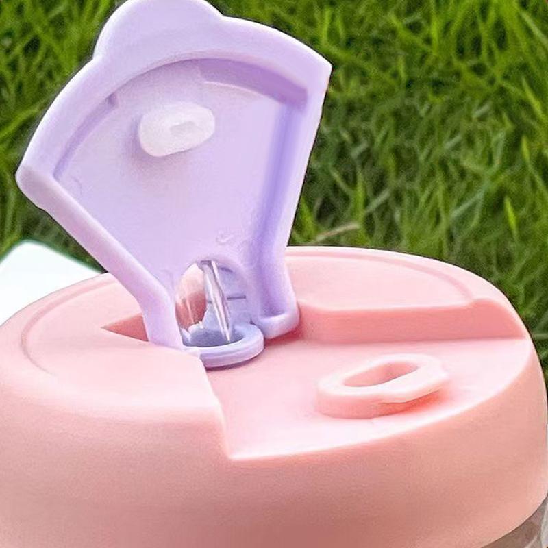 Питьевая чашка Прозрачное стекло Высокая ценность Защита от ожогов Милая чашка с соломинкой Жемчужный браслет Буква Водяная чашка