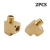 2× Car Solid Brass Street Pipe Tee 1/4" NPT Male X 1/4" NPT Two Female Air Fuel