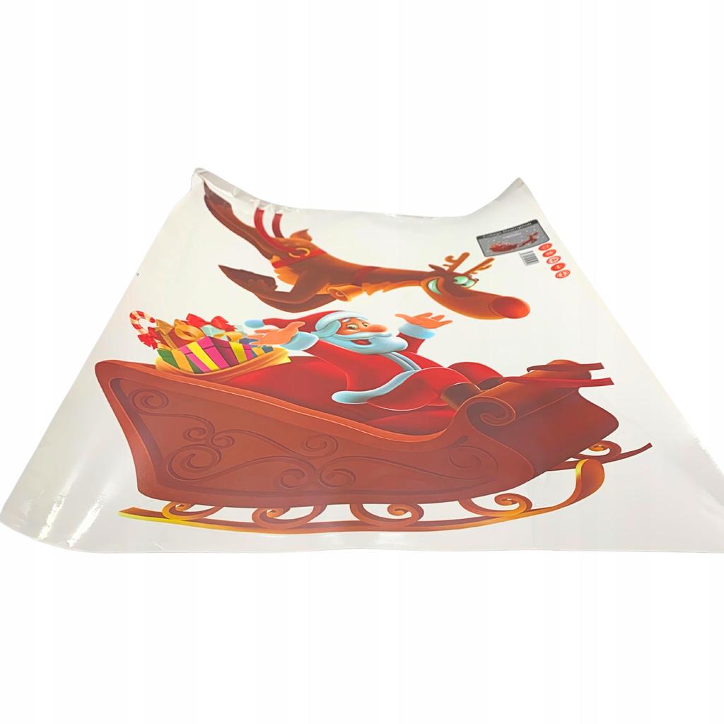 Christmas Window Sticker Door Decorative Window Santa Claus Reindeer 50 M