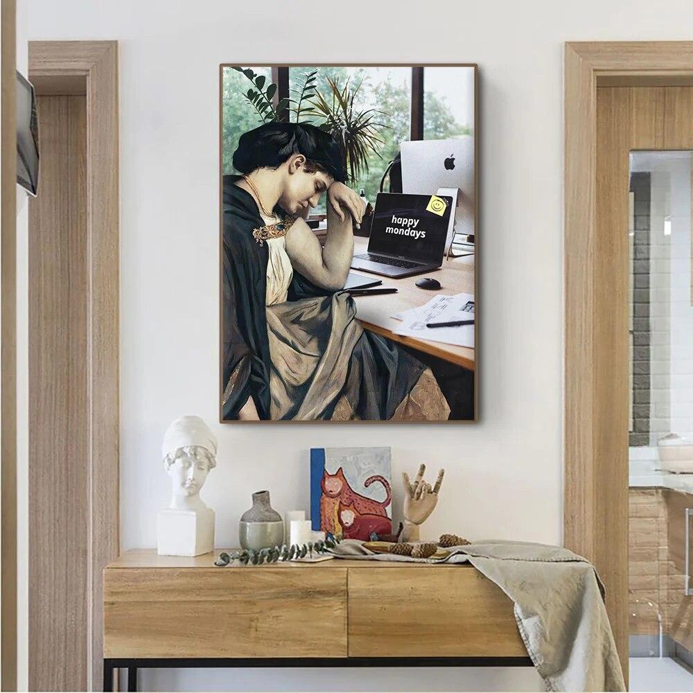 Жемчужная девушка лежит в ванне, холст, картина, забавные селфи, женские постеры для бара, кафе, клубной комнаты, современные декоративные фотографии для дома без рамки