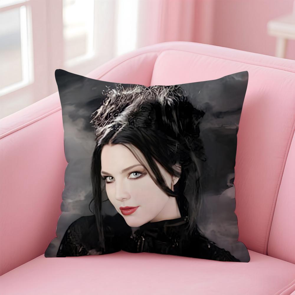American Sexy Singer Evanescence AAmy Lee Cushion Cover Pillow Case Soft Skin Friendly Fabric  Concealed Zipper