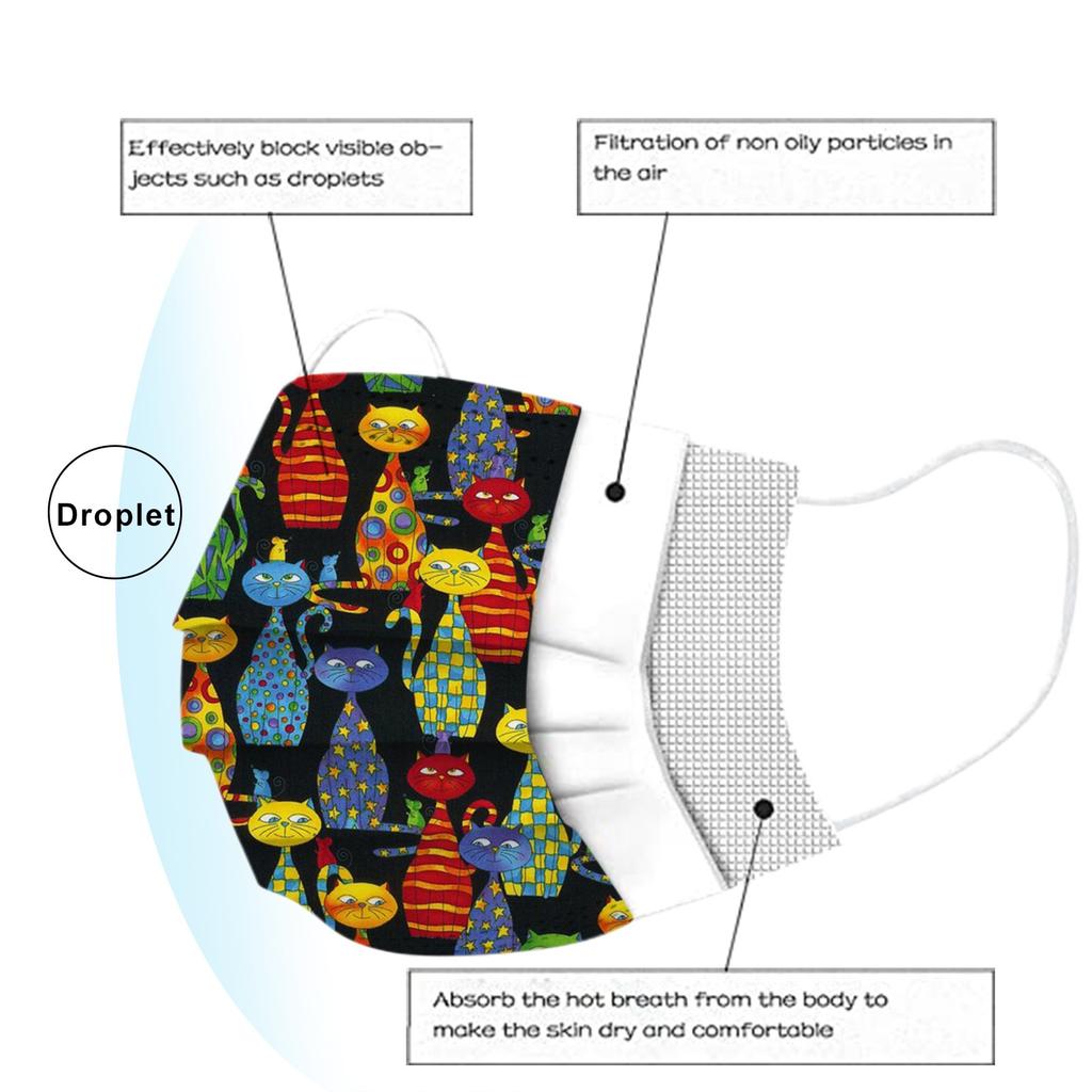 10PCS Adult's Mask Disposable Face Mask Industrial 3Ply Ear Loop