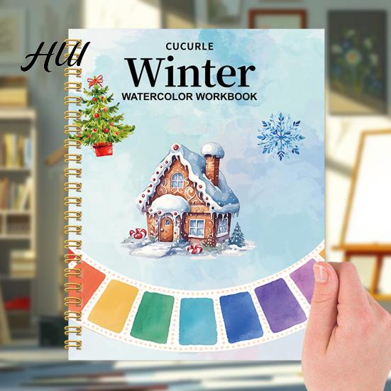Watercolor Painting Book for Beginners Workbook Step-by-Step Guide Paint Stress-relief Coloring Set Nature-inspired Water Charming Butterfly Drawing
