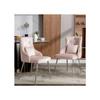 Chaises De Salle À Manger - MUVOE - Lot De 2 - Rembourrées En Velours - Couleur Rose - Design Moderne