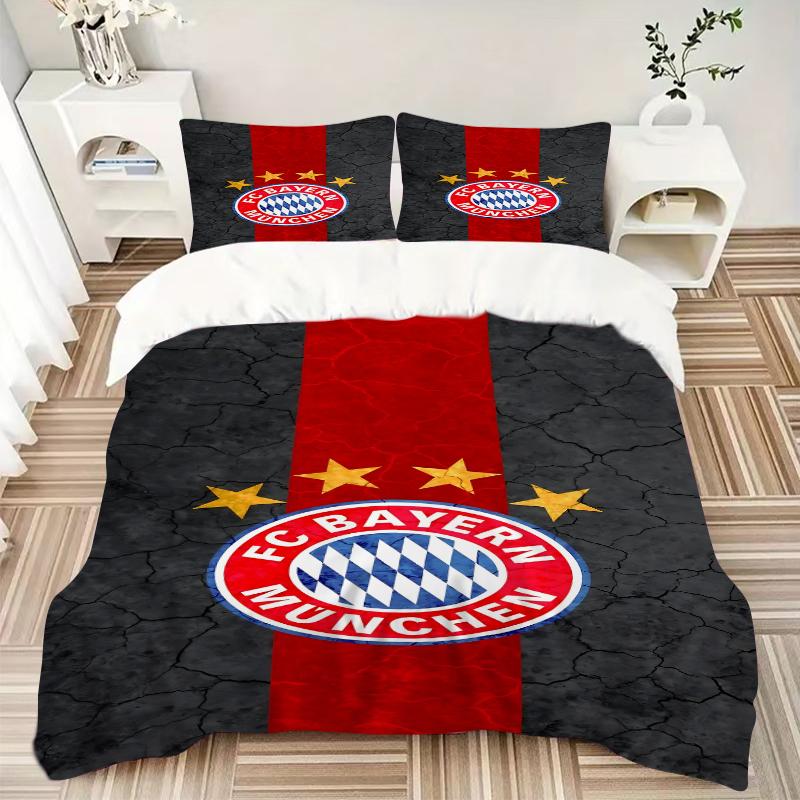 3Pcs Bayern Munich Crest Bedding Sets For All Sizes New 3D Printed Bed Cover Comforter Duvet Cover Pillowcase Bedroom Decoration