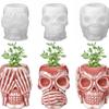 Хэллоуин DIY Форма для эпоксидной смолы с кристаллами - Не видит, не слышит, не говорит Череп Горшок для цветов из цемента Силиконовая форма Многоразовый Инструмент для рукоделия