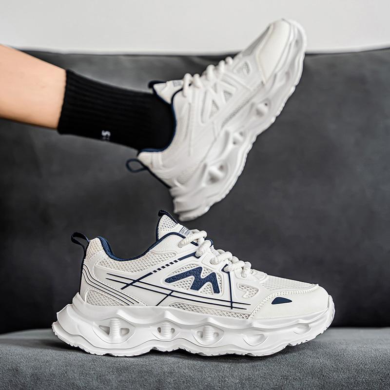 New Fashion Men 's Four Seasons Comfortable Thick Sole Shoes Students Boys GirlsTrending Soft Sole Breathable Casual Running Sneakers