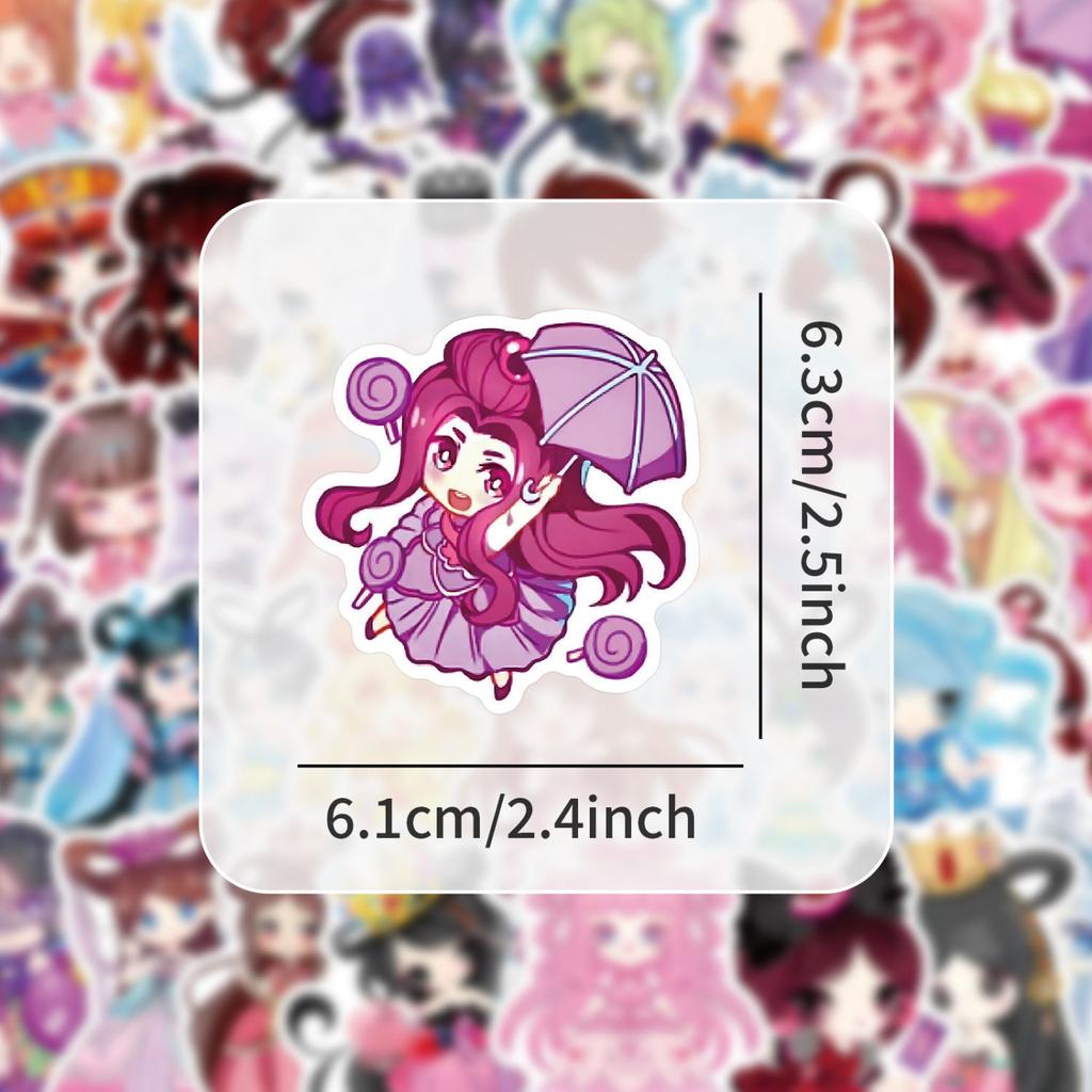 52 PCS Stickers Fairy Dream Leaf Lori Characters Including Princess Aizhen Suitable for Peripheral Decorations of Hand Accounts Waterproof Stickers.