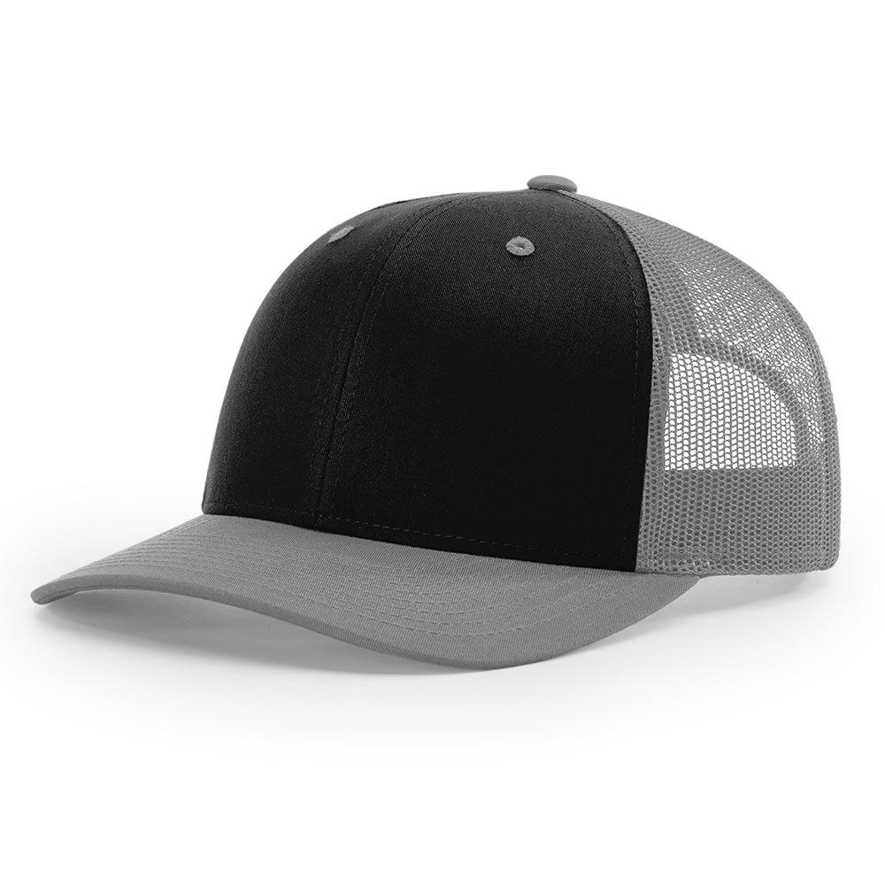 OEM Custom 6 Panel Structured Trucker Mesh Hat High Quality Cotton 3D Embroidery Logo Plain Cap Curved Brim for Velour Terry