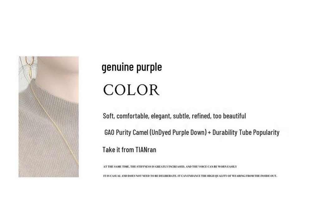Women's Seamless Cashmere Half-High Neck Slim-Fit Sweater - Versatile Autumn/Winter Knitwear Base Layer