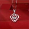 Heart Necklace for Women Moissanite Necklace Silver Rhinestone Heart Pendant Choker Anniversary Jewelry Gift