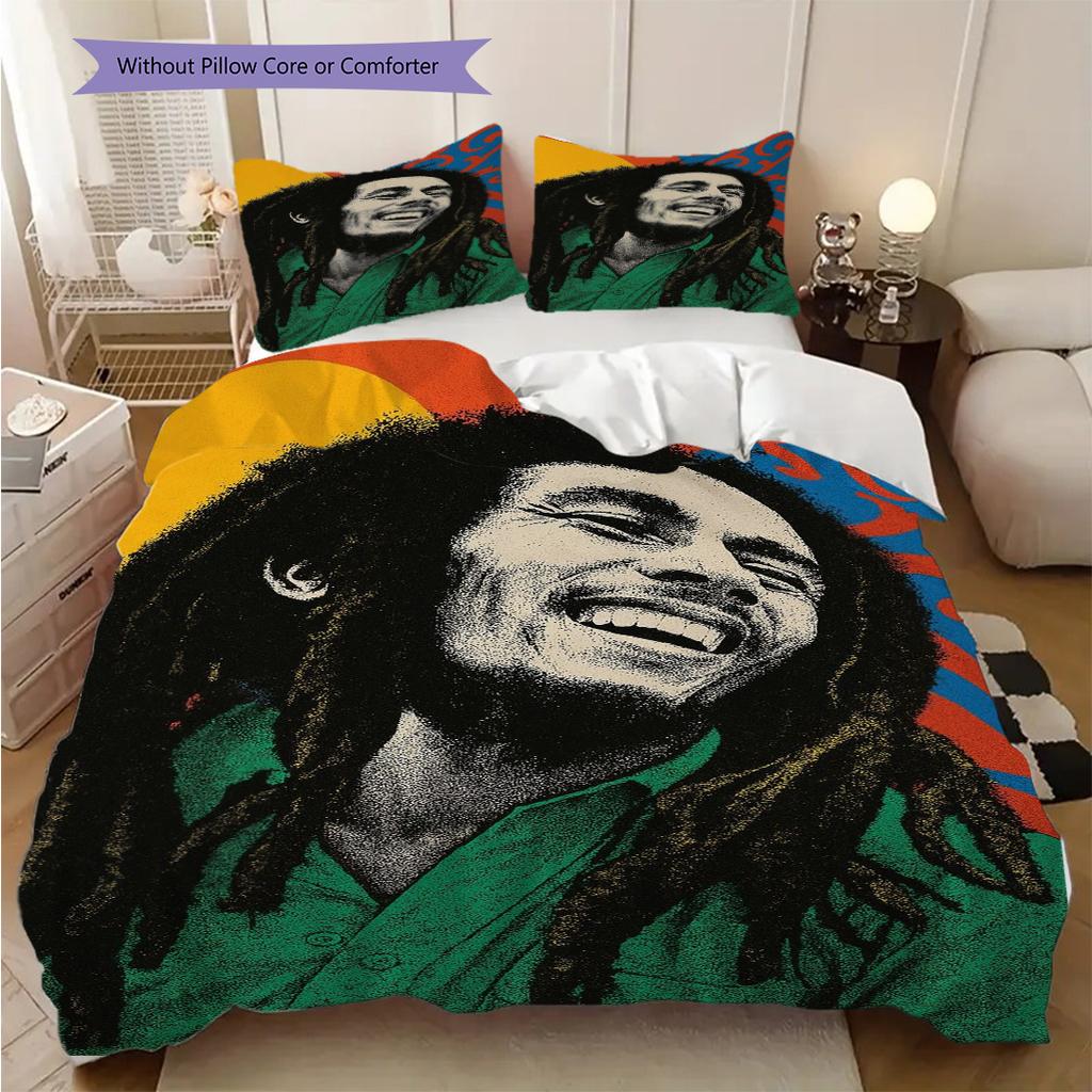 Bob Marley Legend Reggae Bedding 1 Duvet Cover 2 Pillowcase Without Core Bedding Set Duvet Cover And Pillowcase Soft And Comfortable