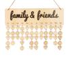 Family Birthday Reminder Wall Hanging Wooden DIY Birthday Tracker Plaque Wall Hanging Perpetual Calendar, Personalized