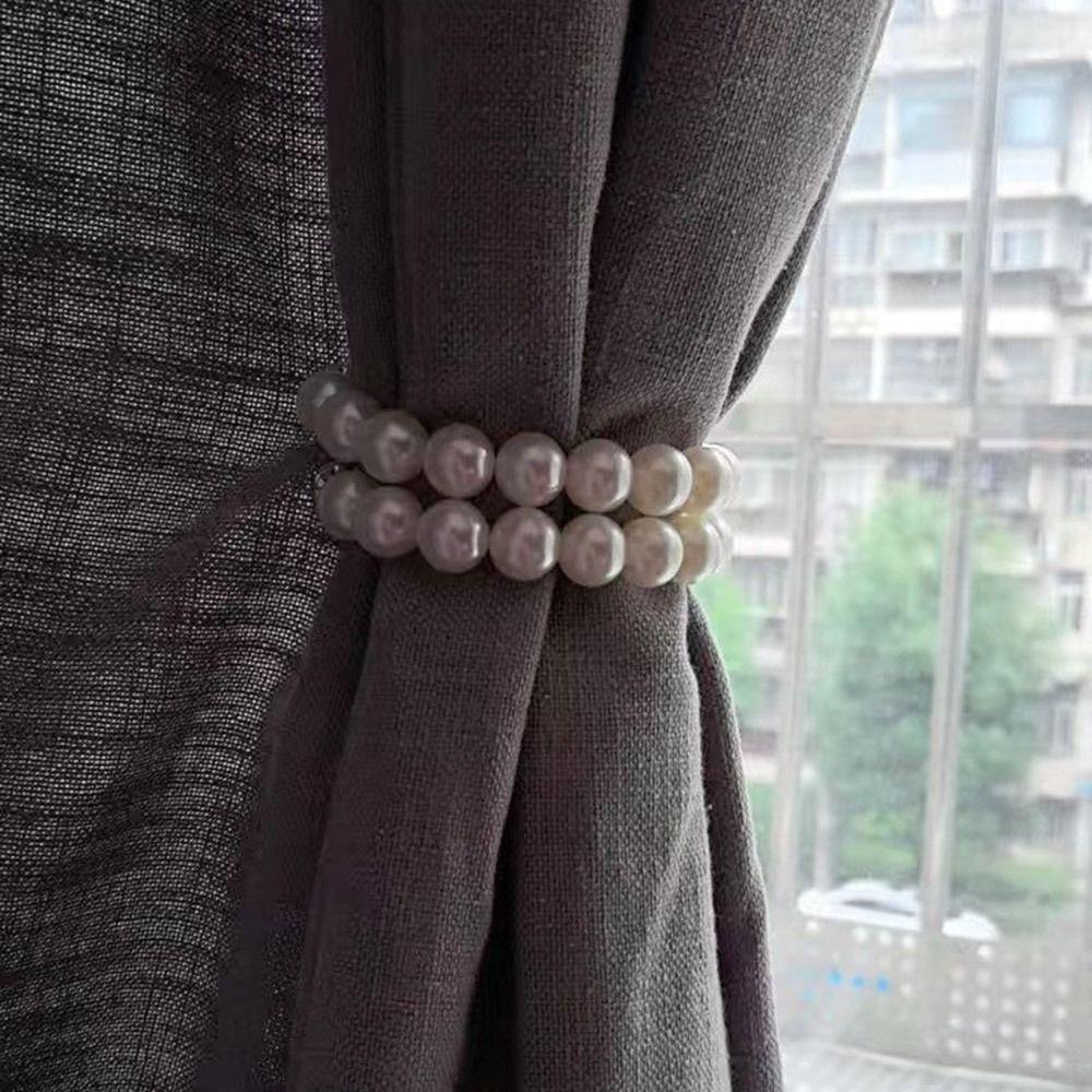 Магнитный держатель для штор, зажим для штор, DIY, простая веревка для штор, держатели, крючки, жемчужный модный держатель