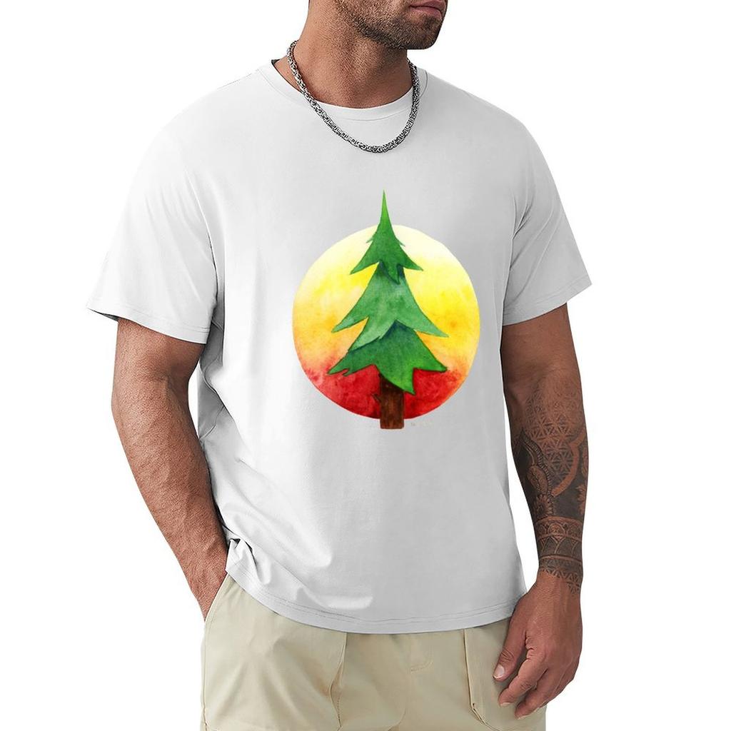 The Pine Guard Watercolor Logo Tshirt Minimalist Plain Crew Neck Tshirt