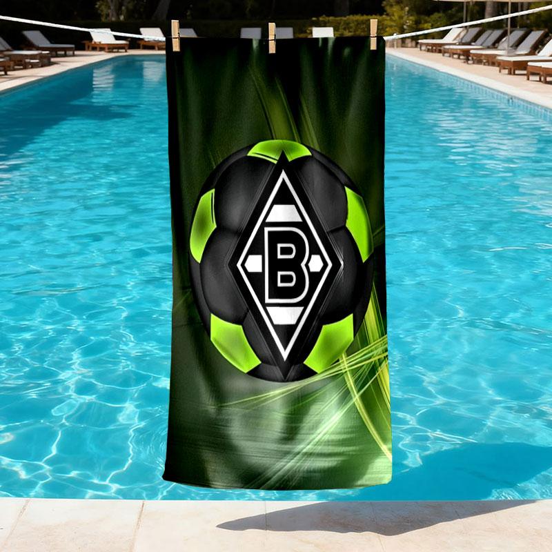 Borussia Monchengladbach Print Beach Towel Design, Soft, Lightweight. for Home Bathroom, Spa, Pool, Yoga, Surfing, Camping, Gift for Family, Friend