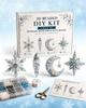 4-piece Christmas bead decoration DIY set, snowflake shaped decoration suitable for adults as Christmas party decoration or gift