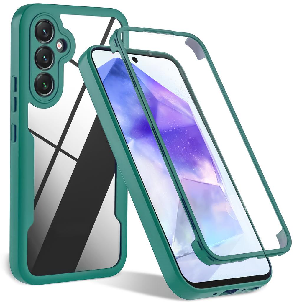 Чехол с полной защитой экрана 360 для Samsung A55 5G A35 A15 A54 A14 A34 A53 A73 A26 A16 A52S A56 A36 Противоударный чехол для телефона