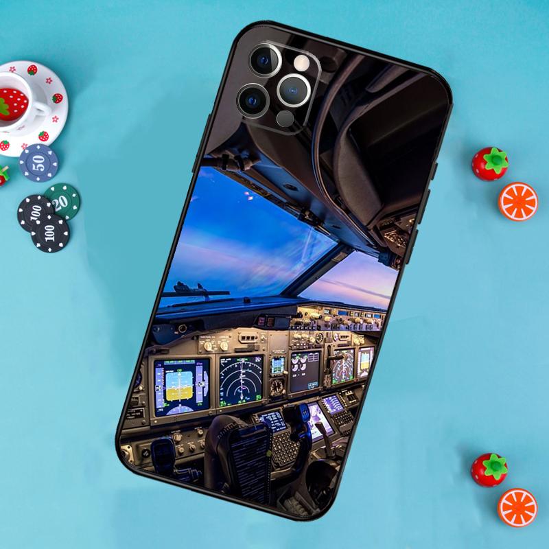 Flight Instruments Cockpit Phone Case For iPhone 17 Air 15 14 13 12 11 16 Pro Max 13 12 mini 15 16 Plus 16e Cover Funda