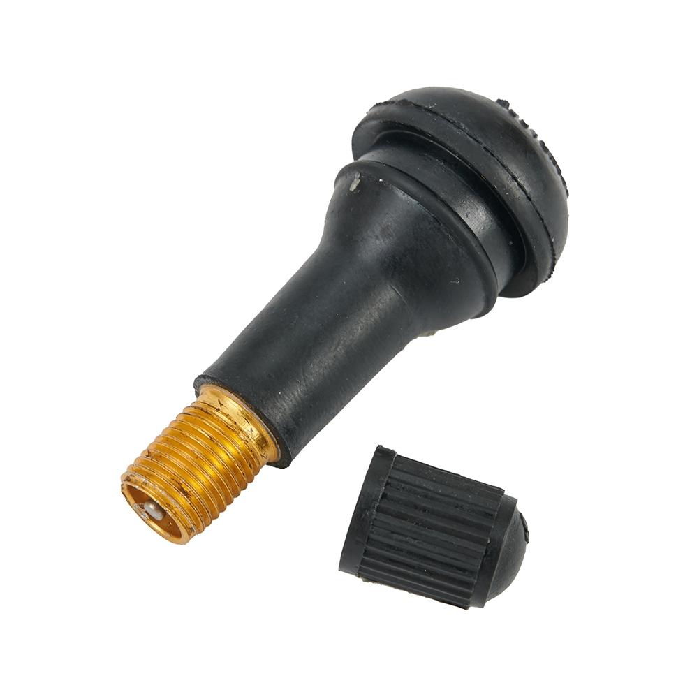 10Pcs Valve Stems TR413 Snap In Type SET Tubeless Tyre Replacement Black