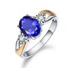 Created Blue Sapphire Rings For Women Jewelry Ring Wedding Engagement Party Gift Sapphire Ring