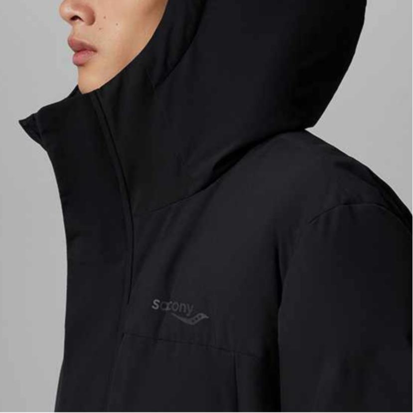 SAUCONY Длинный пуховик Urban Woven для мужчин, верхняя одежда, черный цвет SC2240074A-BK01