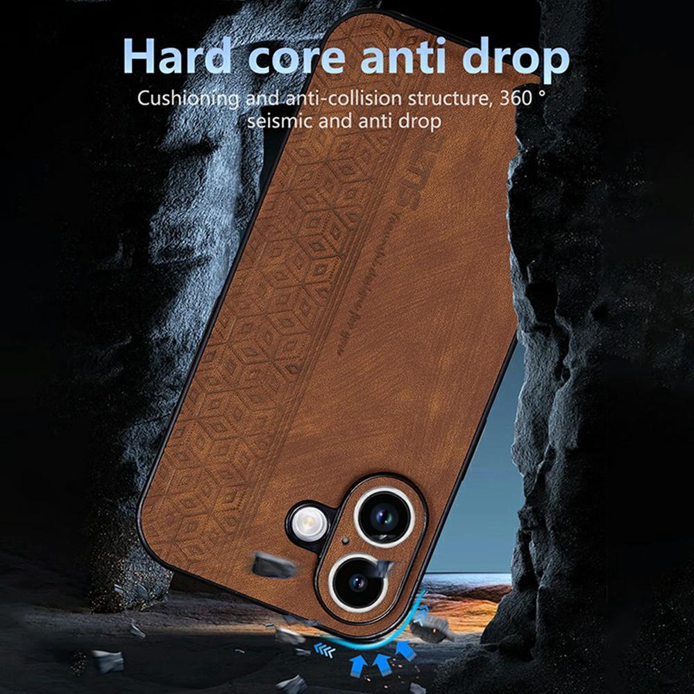 For iPhone 17 Case Protective PU Leather Covered TPU Phone Shell