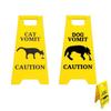 Funny Cat Vomit Sign Gift Yard Signs New Dog Vomit Sign