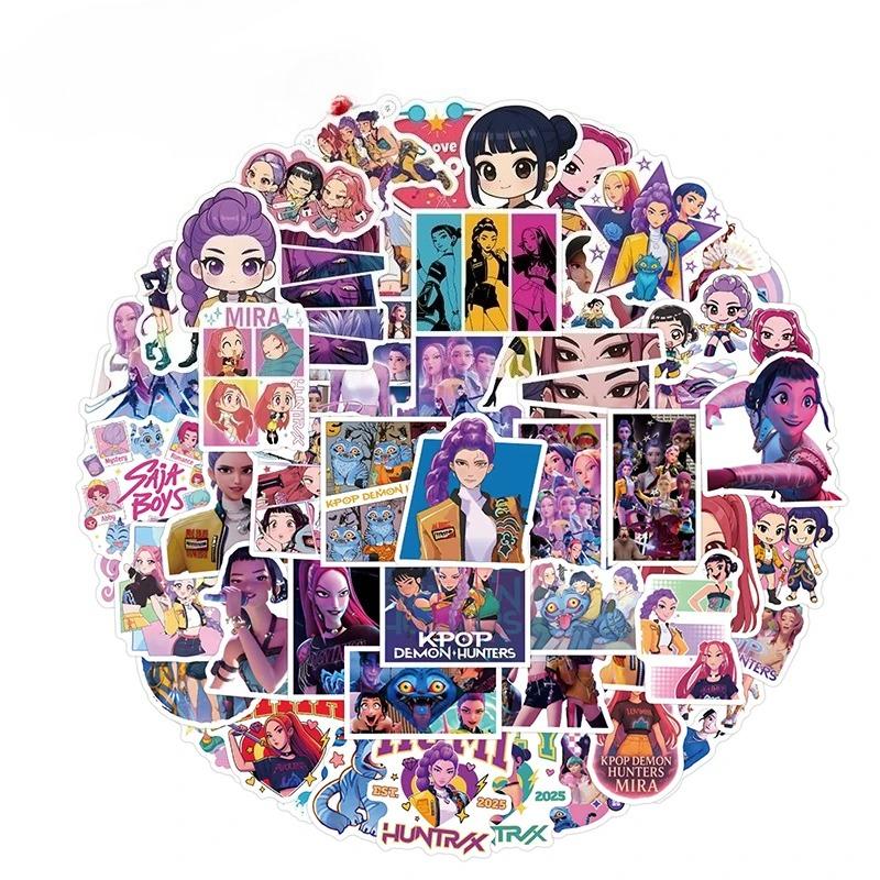 55-110 шт. K-POP Охотники на демонов Пленочные наклейки Телевизионные аксессуары Компьютерные декоративные наклейки Водонепроницаемый винил Игрушка Подарки для детей