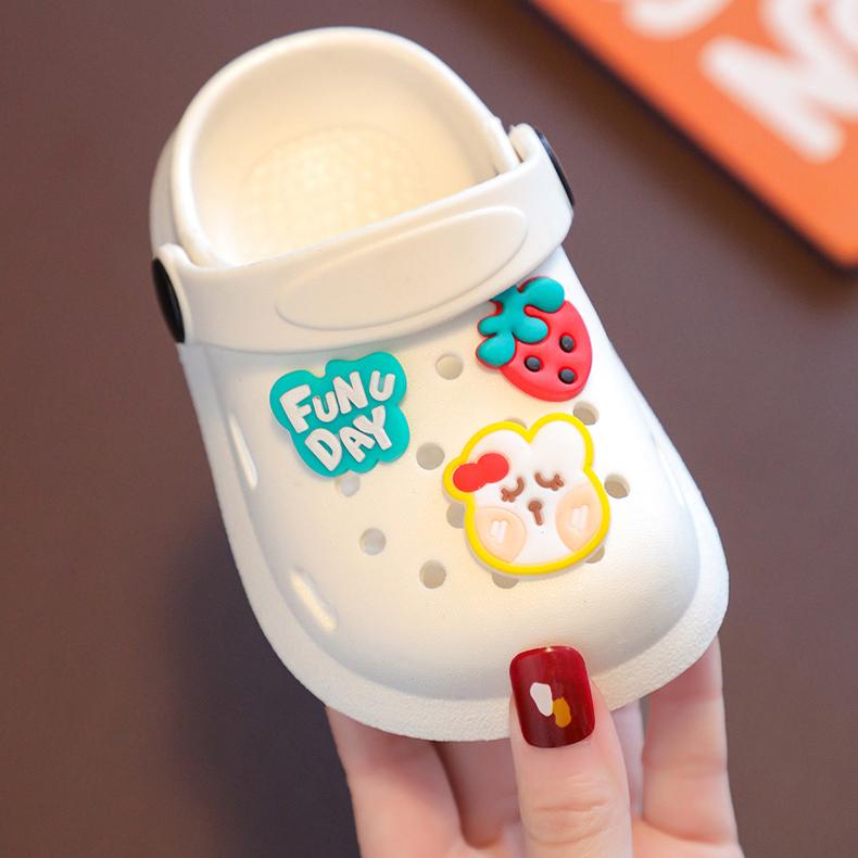 Летние детские тапочки Baotou с противоскользящими отверстиями, милые сандалии для девочек, сандалии для младенцев и маленьких детей